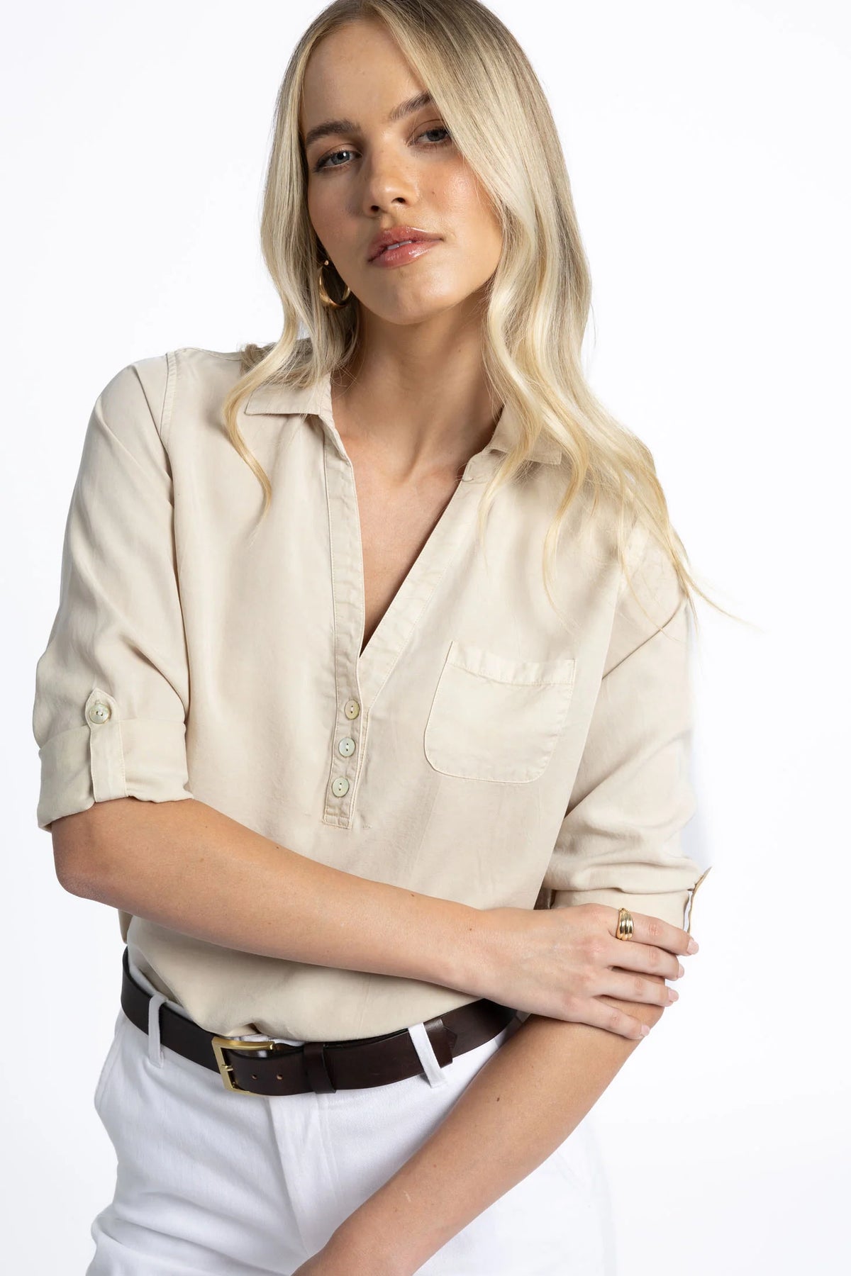 Leni Lyocell Shirt - Latte