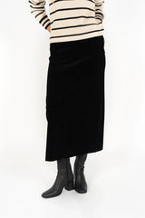 Billie Cord Skirt – High-Waisted Mid-Calf Skirt