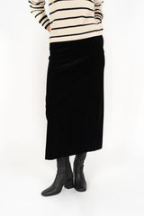 Billie Cord Skirt – High-Waisted Mid-Calf Skirt
