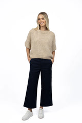 Margot Drill Pant – High-Waisted Stretch Cotton Pants