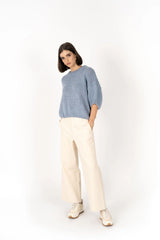 Margot Drill Pant – High-Waisted Stretch Cotton Pants