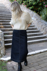 Nevada Denim Skirt - Dark Blue