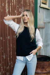 Gale Cotton Knit Vest