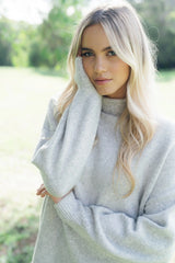 Chantae Jumper – Oversized Mock Roll Neck Knit