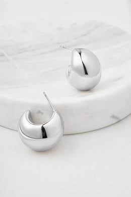 Zafino Hailey Hoop Earrings Silver