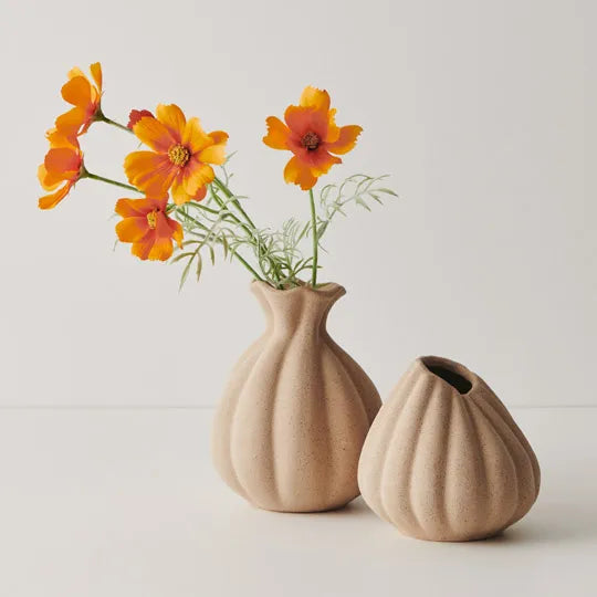 Hana Vase Sand 12.5cm x 13.5cm