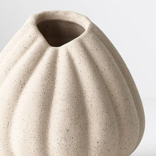 Hana Vase Sand 12.5cm x 13.5cm