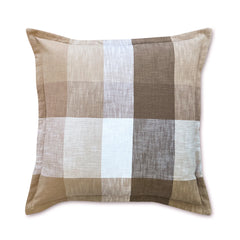 Heide Coffee Check Cushion 50cm