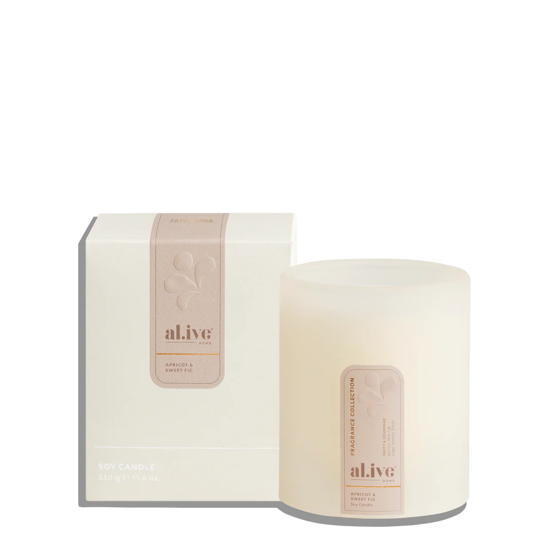 al.ive Soy Candle – Apricot & Sweet Fig