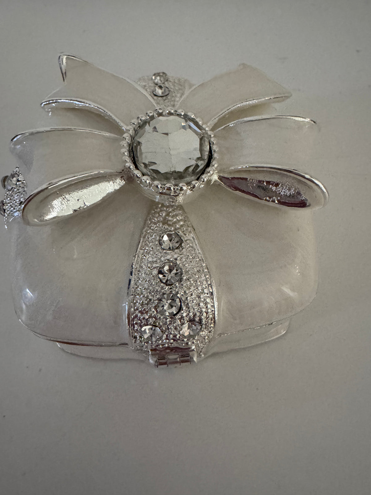 Enamel Trinket Box with Bow