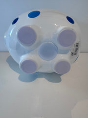 Ceramic Piggy Bank with Coin Slot - Blue