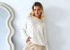 India Sweater - White