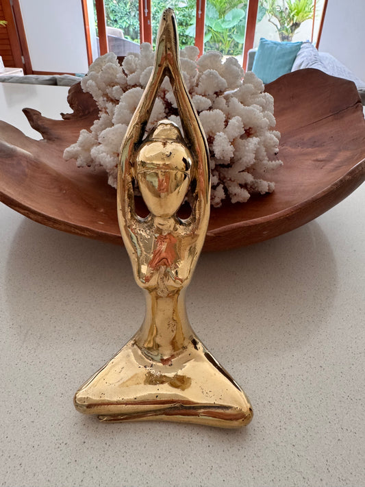 Brass Upward Hands Yoga Figurine - Urdhva Hastasana Pose