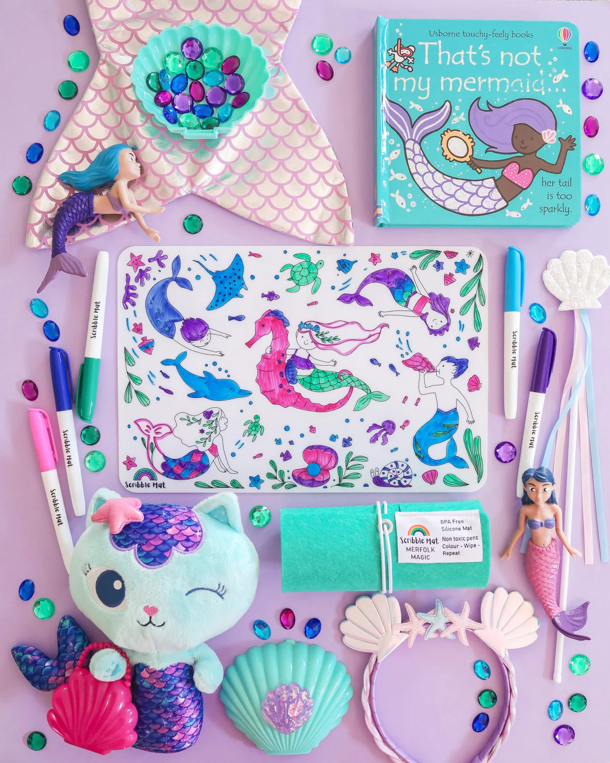Merfolk Magic Reusable Scribble Mat