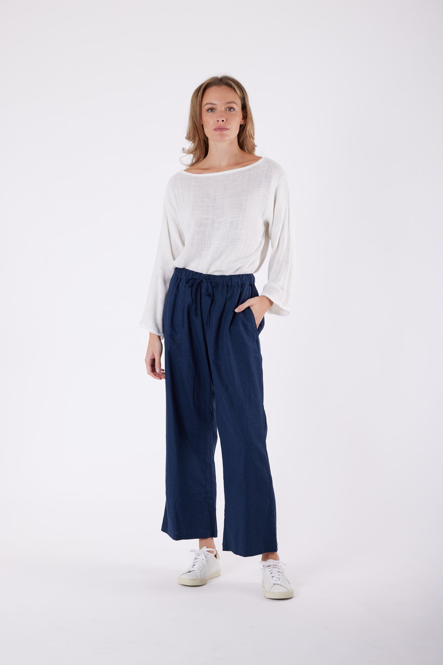 Isla Linen Pants Navy