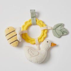 Garden Plush Activity Toy with Silicone Teether