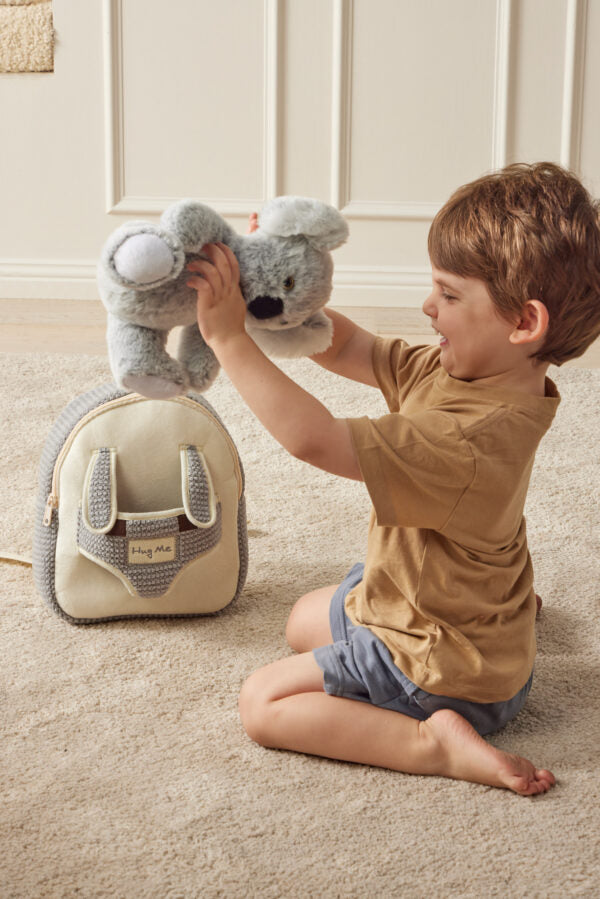 Jiggle & Giggle Plush Koala Hug-Me Buddy Backpack lifestyle shot 3
