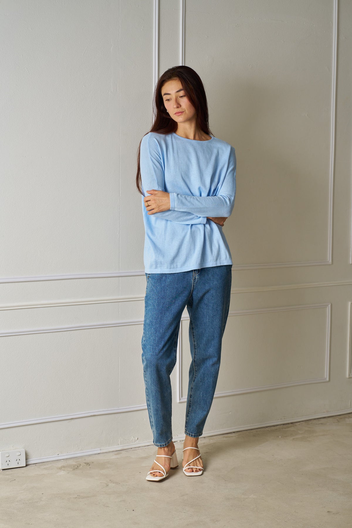 Hazel Knit Baby Blue
