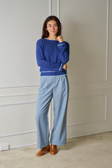 Valeria Label Nadia Long Sleeve Knit - Cobalt