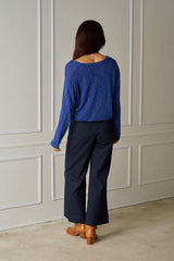 Valeria Label Emma Long Sleeve Knit - Cobalt