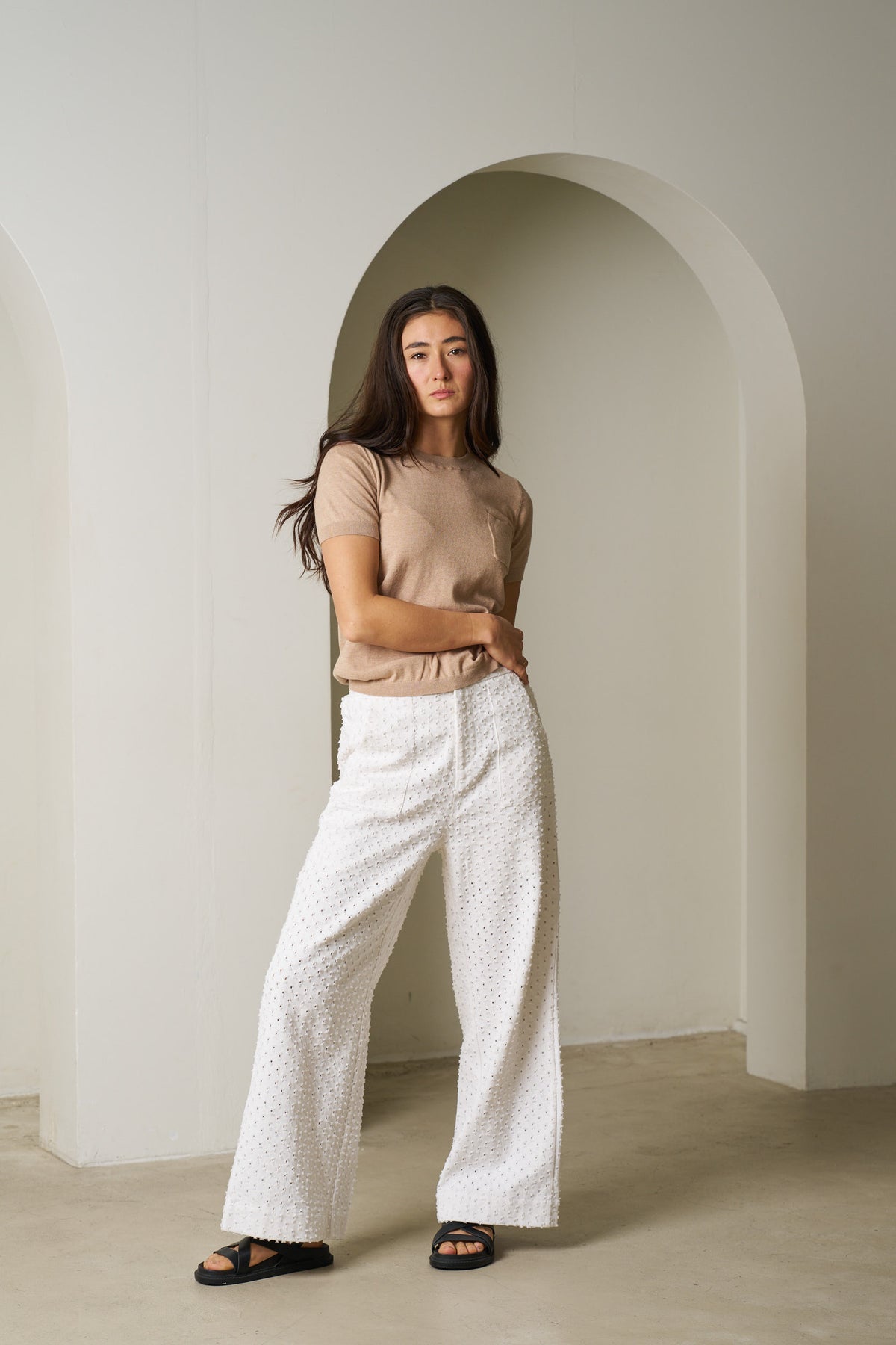 Tirion Knit Tee - Oatmeal