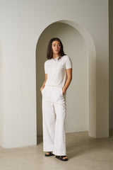 Tirion Knit Tee - Cream