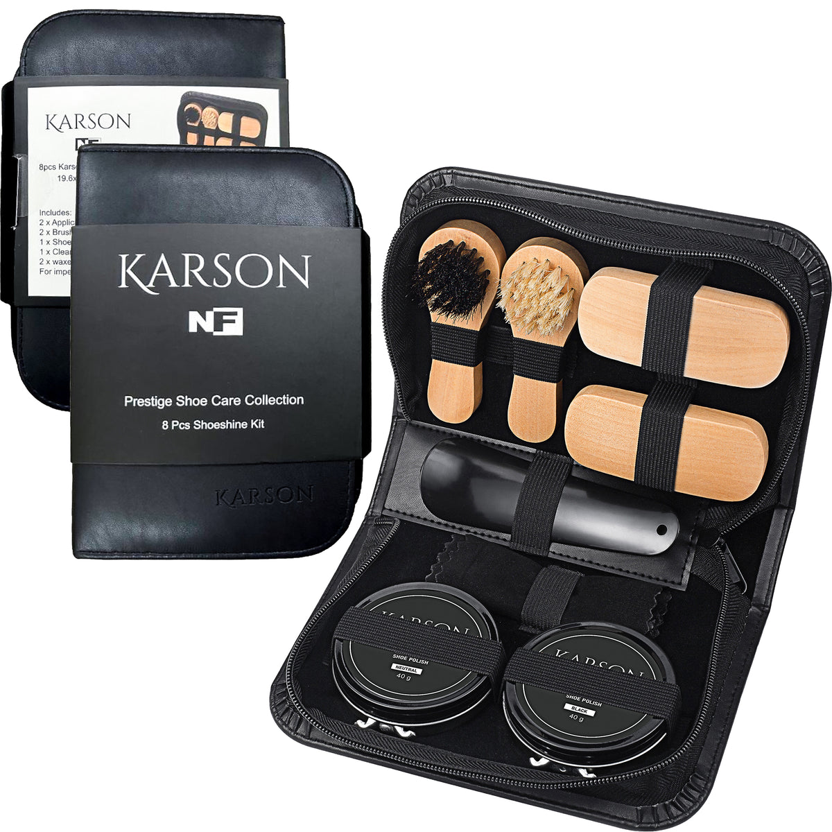 8pc Karson Shoe Shine Kit