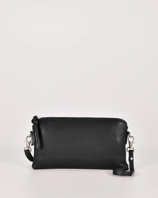 Kara Leather Crossbody Purse 2 in 1 Black