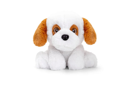 Keeleco Dog White Tan Plush