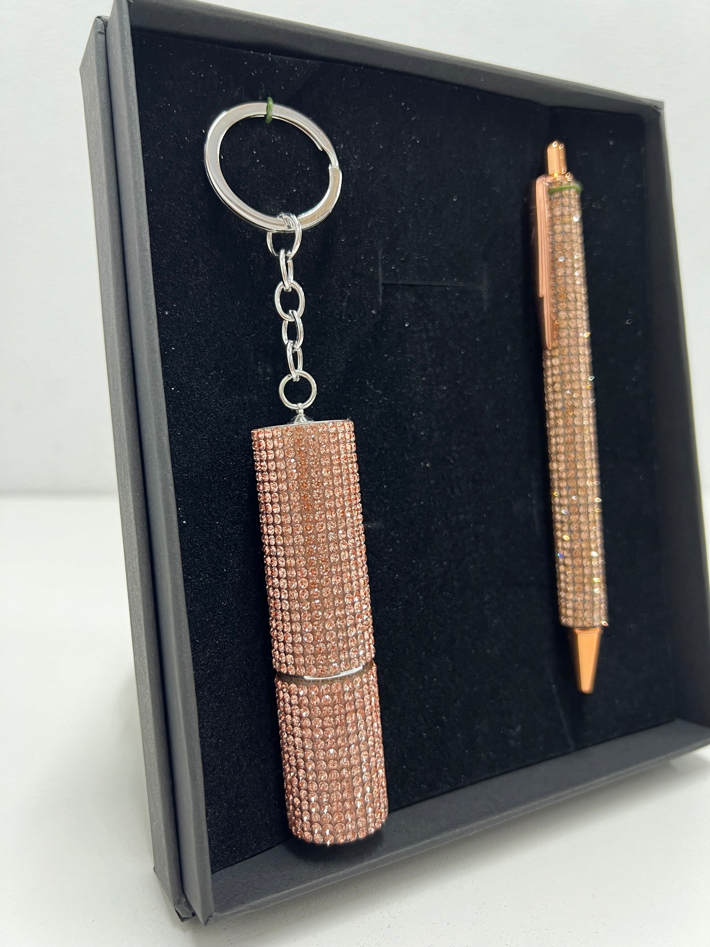 Bling Atomiser Keyring & Diamond Pen Gift Set