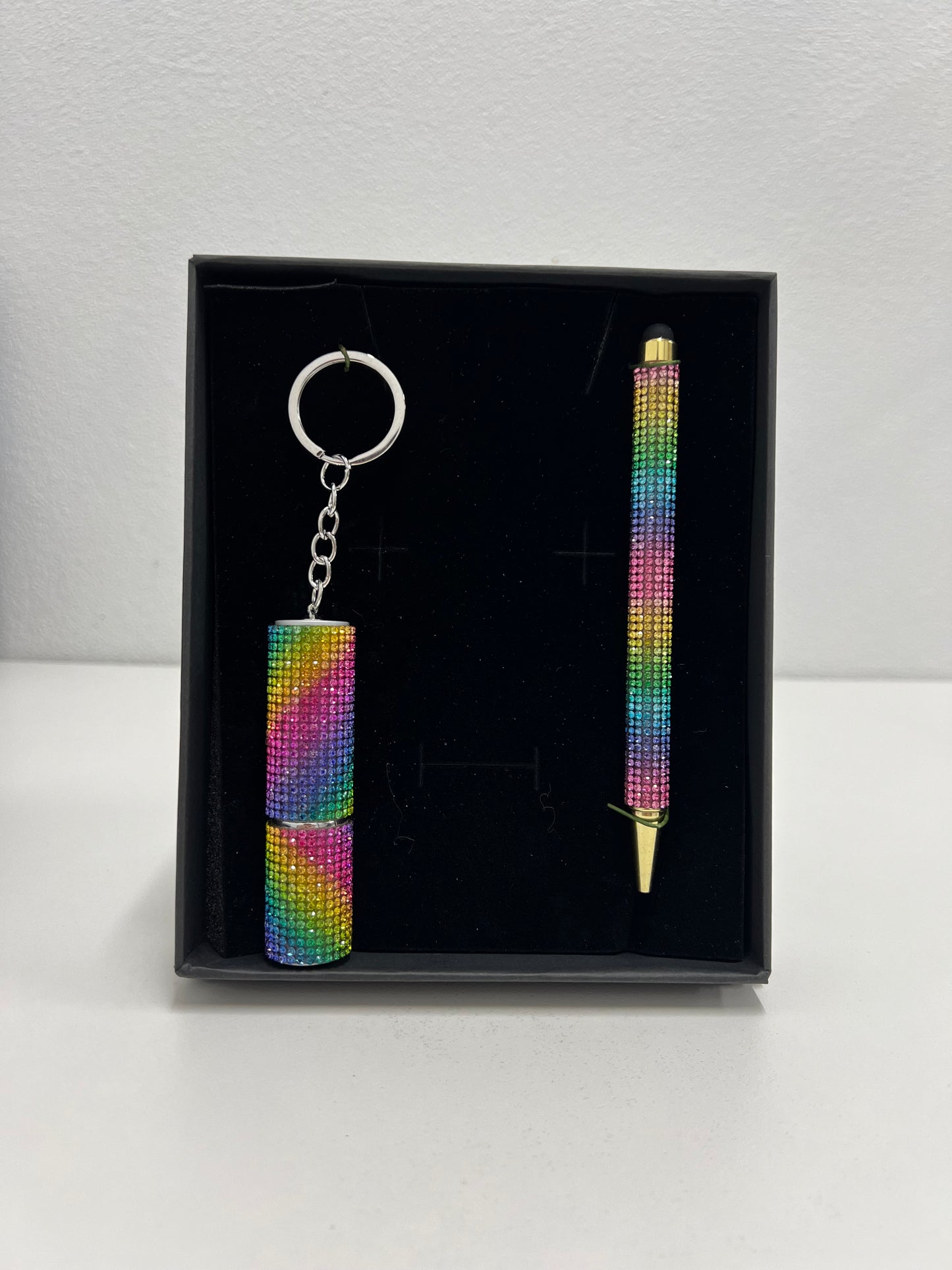 Bling Atomiser Keyring & Diamond Pen Gift Set