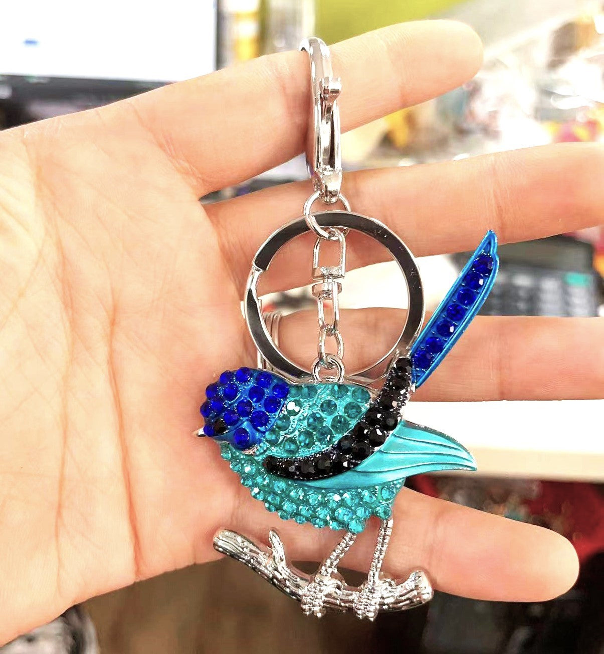 Keyring Blue Wren