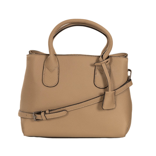 Milan Leather Mini Tote Bag - Cream