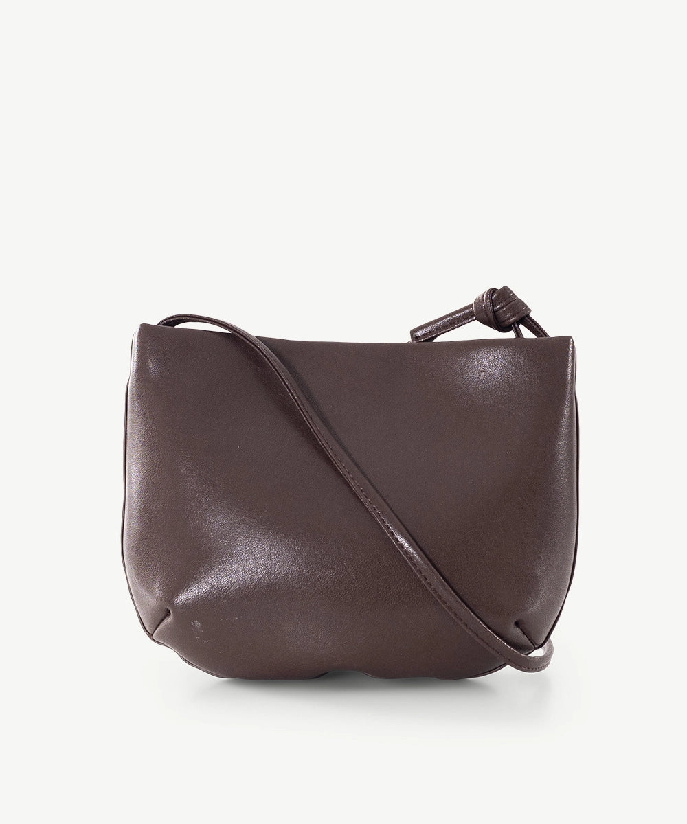 Sassy Duck Delta Leather Cross Body Bag in Coffee