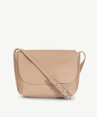 Sassy Duck Maya Leather Cross Body Bag in Beige