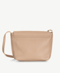 Sassy Duck Maya Leather Cross Body Bag in Beige detail view