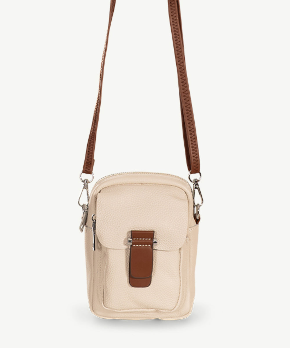 Sassy Duck Judy Leather Cross Body Bag in White