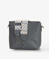 Sassy Duck Leah Leather Cross Body Bag in Blue