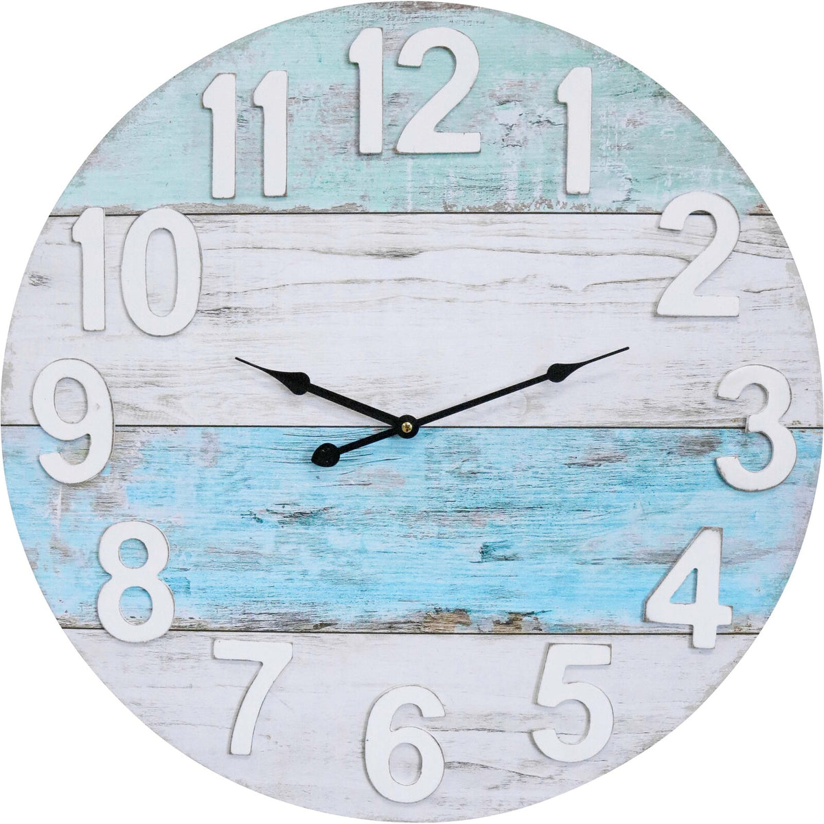 Clock Seaside Raised Numbers 58cm