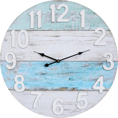Clock Seaside Raised Numbers 58cm