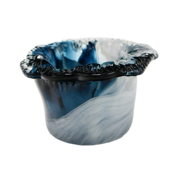 Blue and White Glass Pot