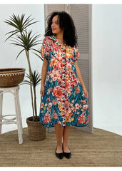 Floral Diamond Dresden Dress