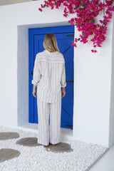 Riley Linen Pant – Yellow Stripe
