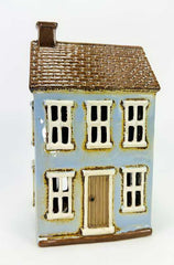 Blue Town House Tealight