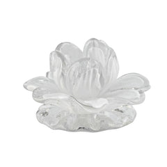 White Glass flower Votive