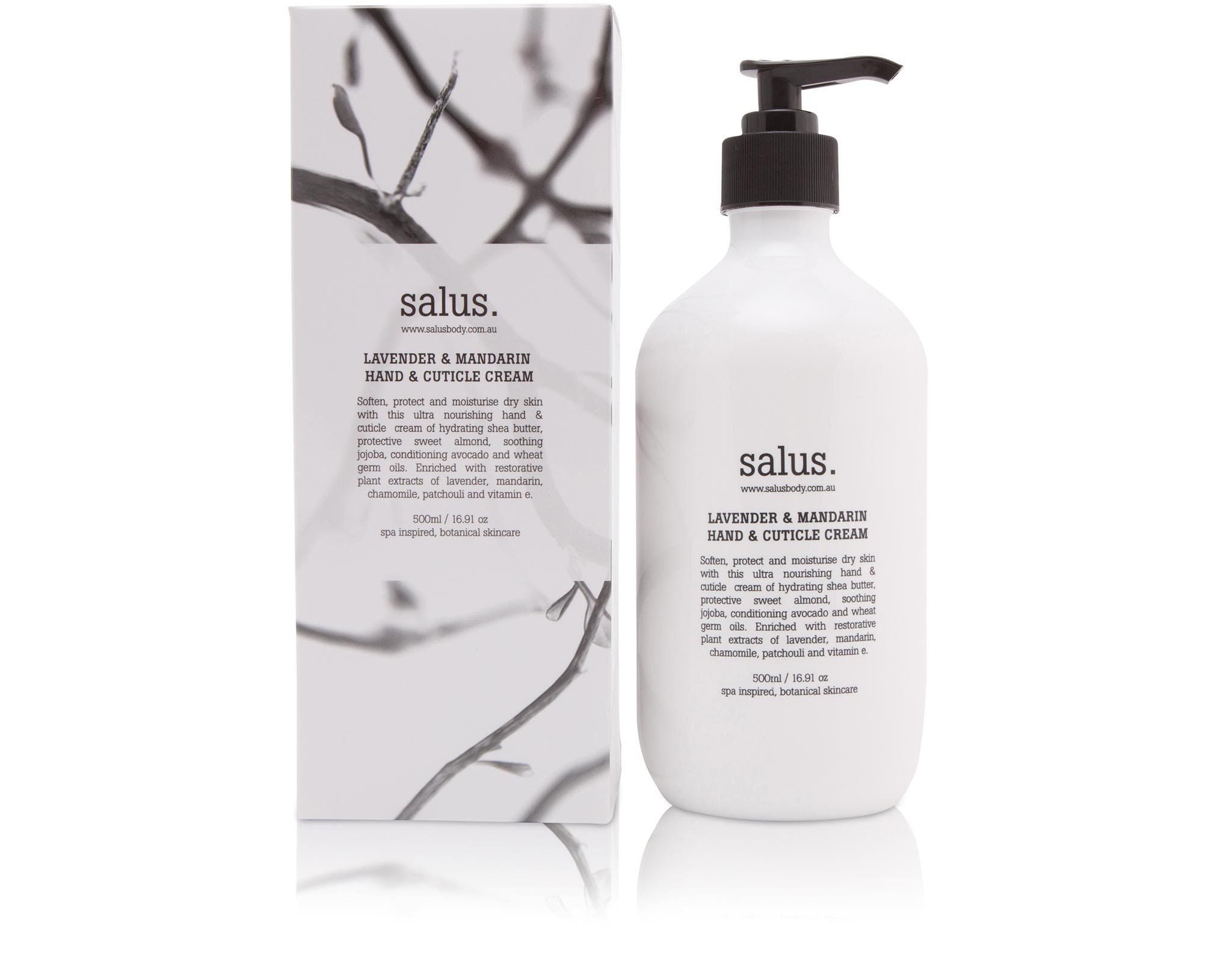 Salus Lavender & Mandarin Hand & Cuticle Cream Luxe Gift & Decor