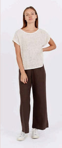 Lea Cotton Hessian Top