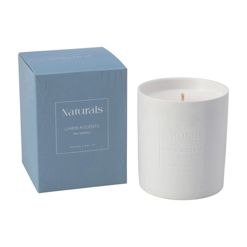 Bramble Bay Collections Naturals Linen Accents Candle