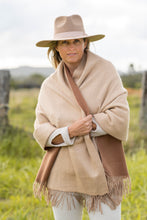 Load image into Gallery viewer, Merino Wool Wrap Camel/Taupe
