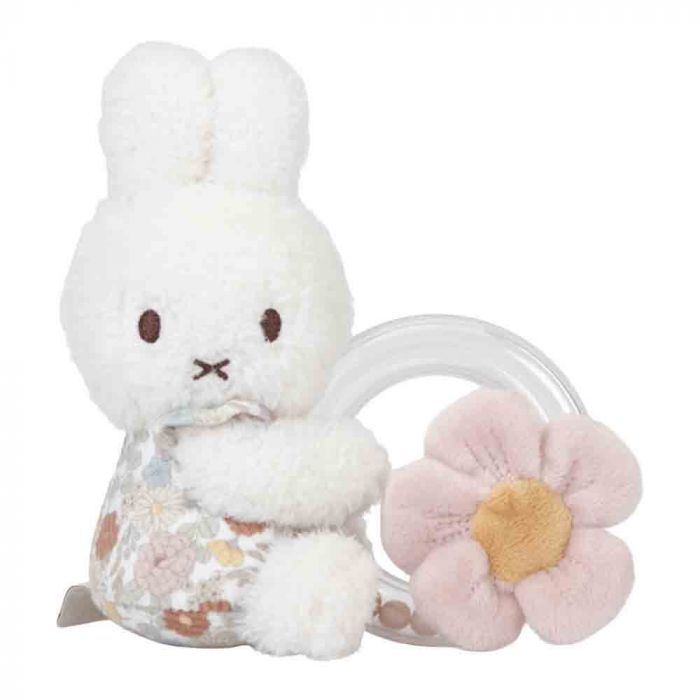 Miffy Vintage Flowers Ring Rattle - Baby Toy